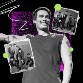illustration of the fictional band August Moon from the movie "The Idea of You."