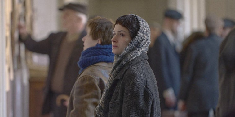 scene from the final episdoe of The Tattooist of Auschwitz